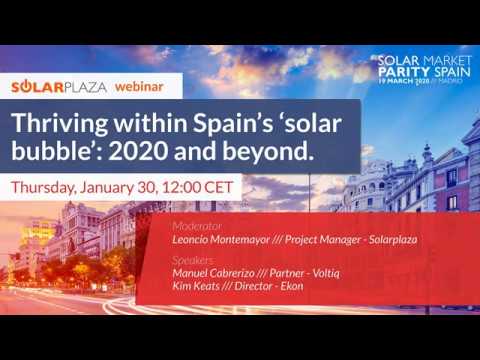 Thriving within Spain&#039;s solar bubble: 2020 and beyond