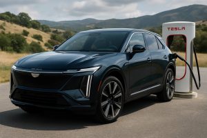 Cadillac’s New Optiq-V: 500-HP Electric SUV Gets Tesla Supercharger Access, Lightning Fast Performance